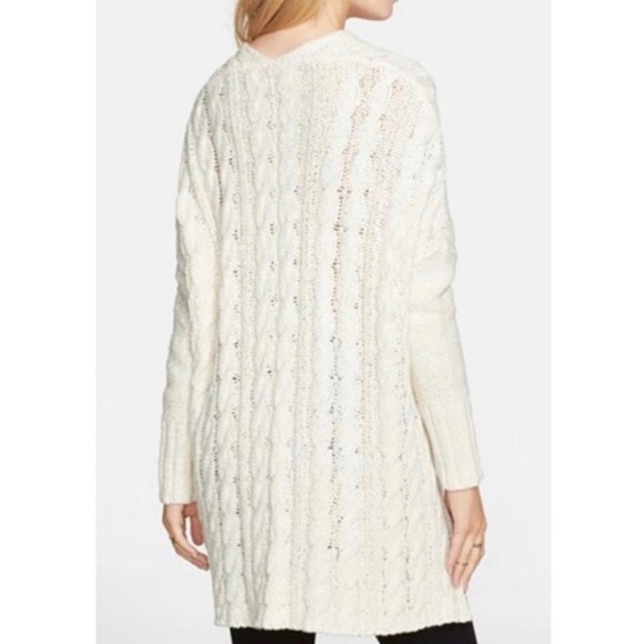 Free People Cable V-Neck Sweater - Picture 3 of 5